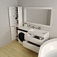 Style Line Мебель для ванной Даллас 140 R Люкс Plus 2 ящика подвесная белая – фотография-20
